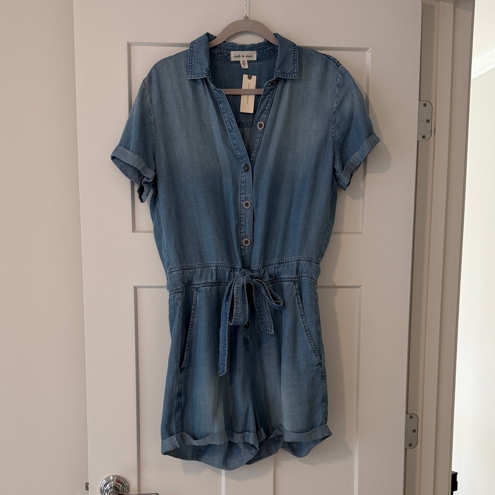 Anthropologie Light Blue Button-Up Top